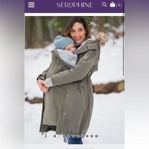 Seraphine Khaki 3-in-1 Maternity Parka